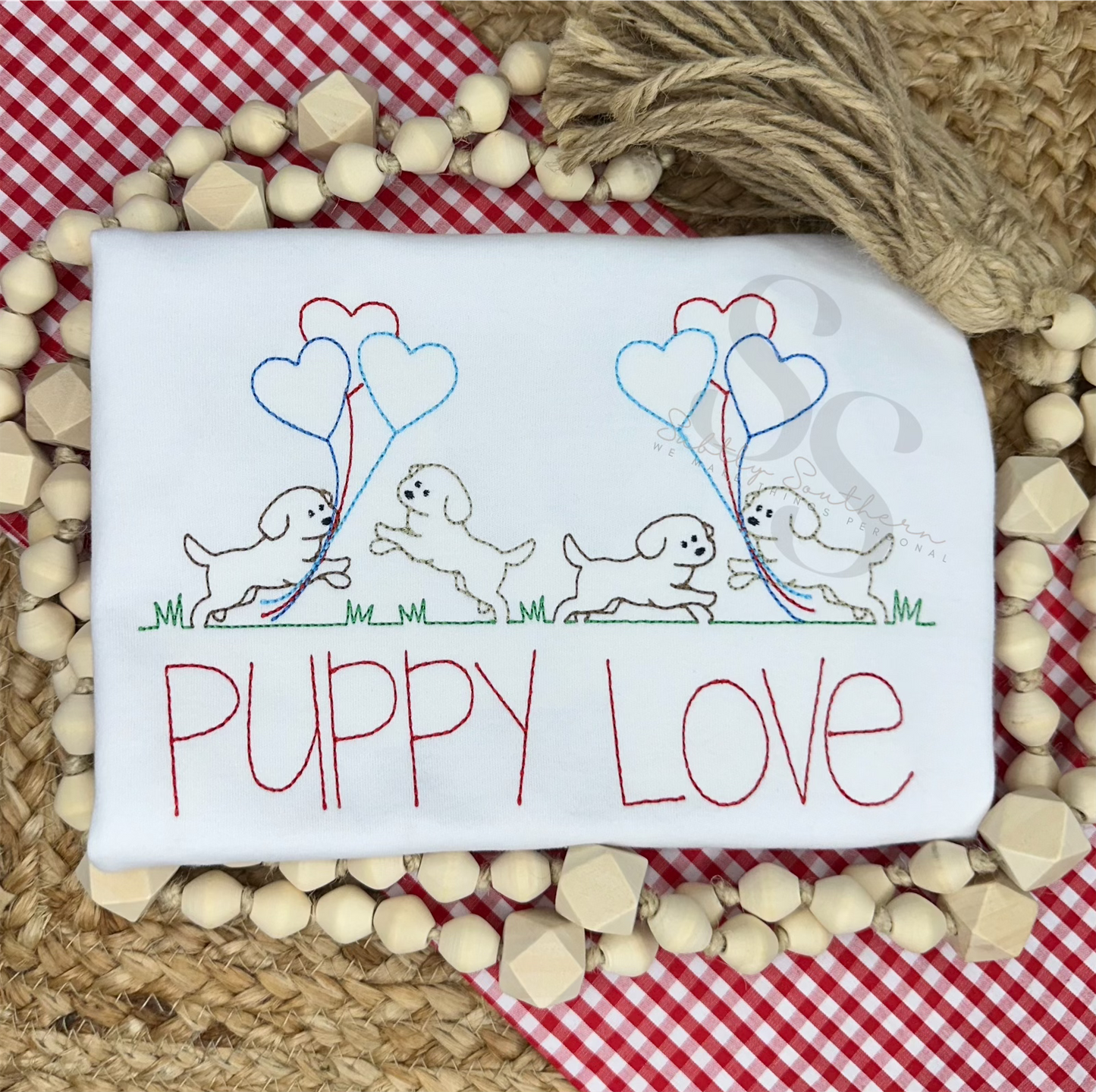 Valentine Puppy Line Shirt