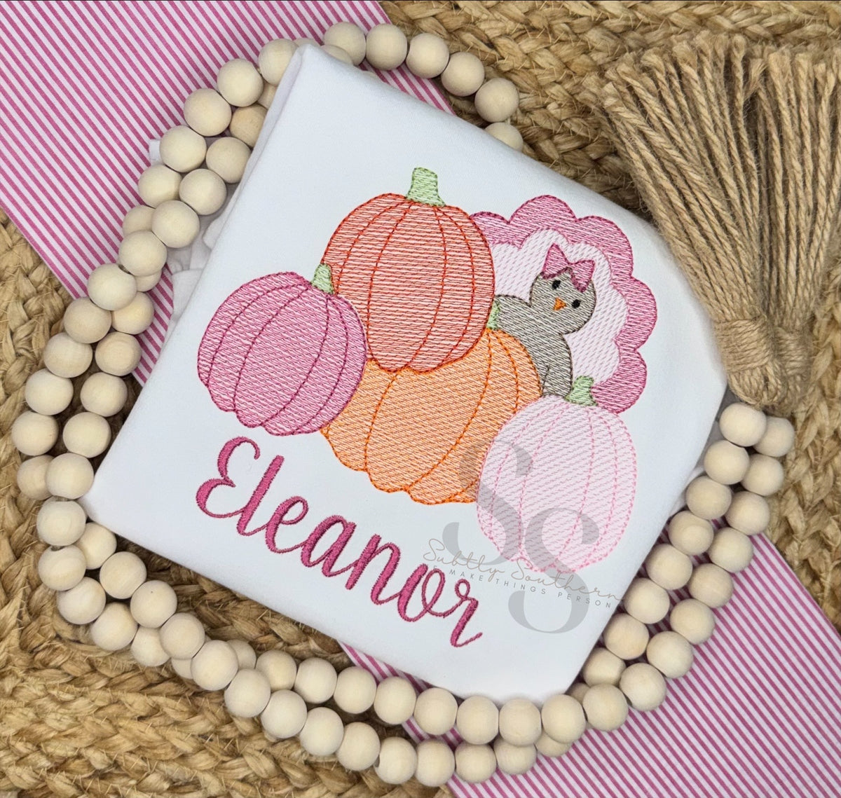 Sweet Turkey Girl with Pumpkins