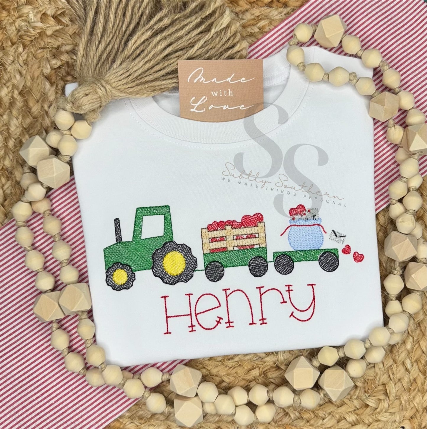 Valentine Farm Tractor Shirt