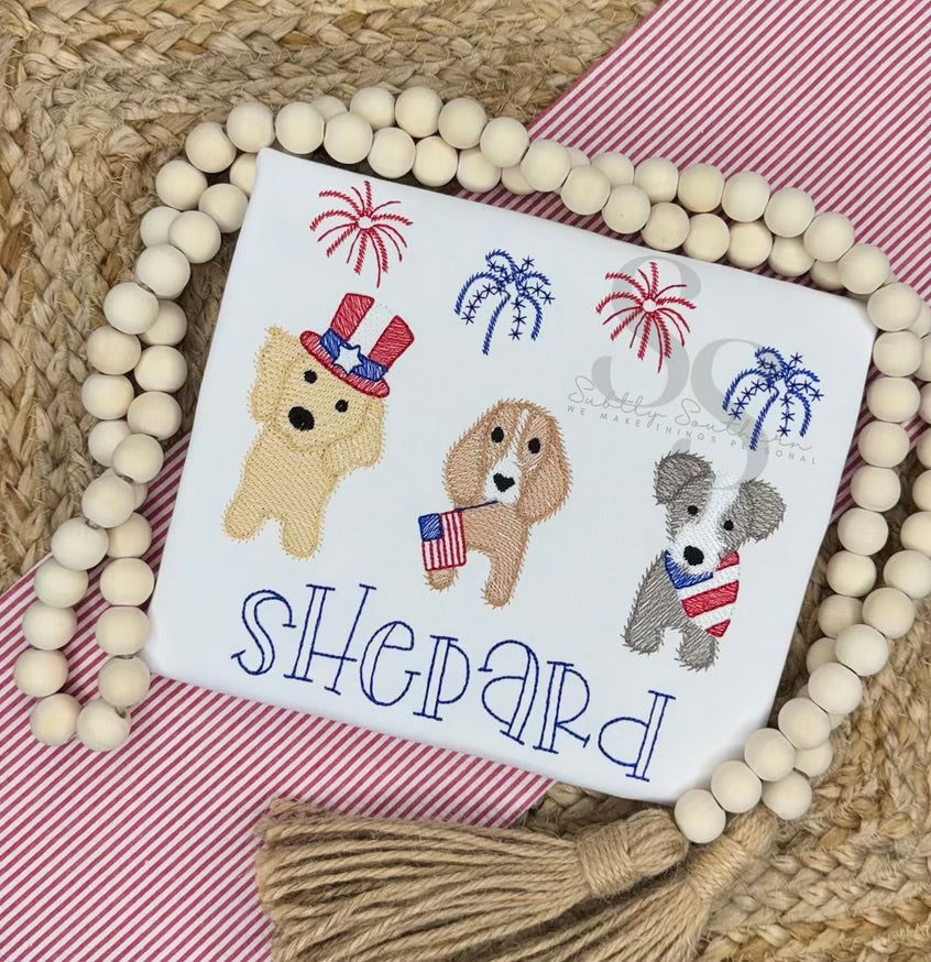 Patriotic Puppy Trio Shirt
