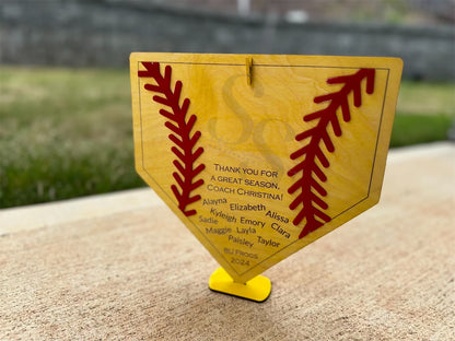 Softball Personalized Home Plate Gift