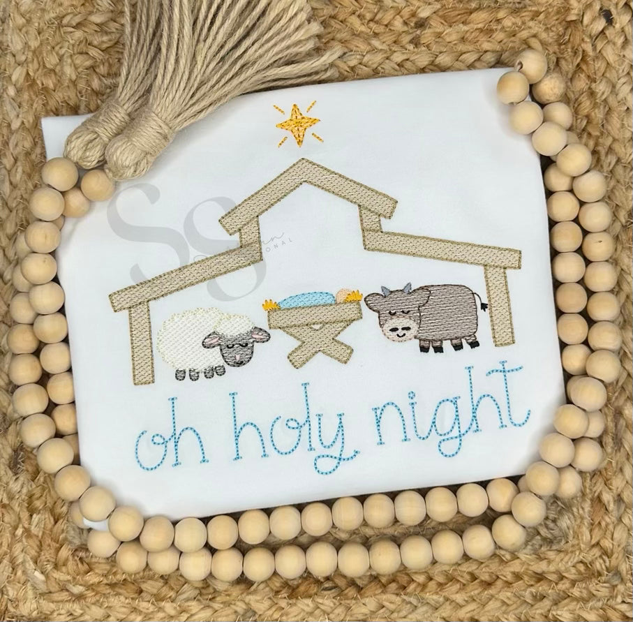 Ready to ship! Size 4T - Nativity Sketch Design Shirt