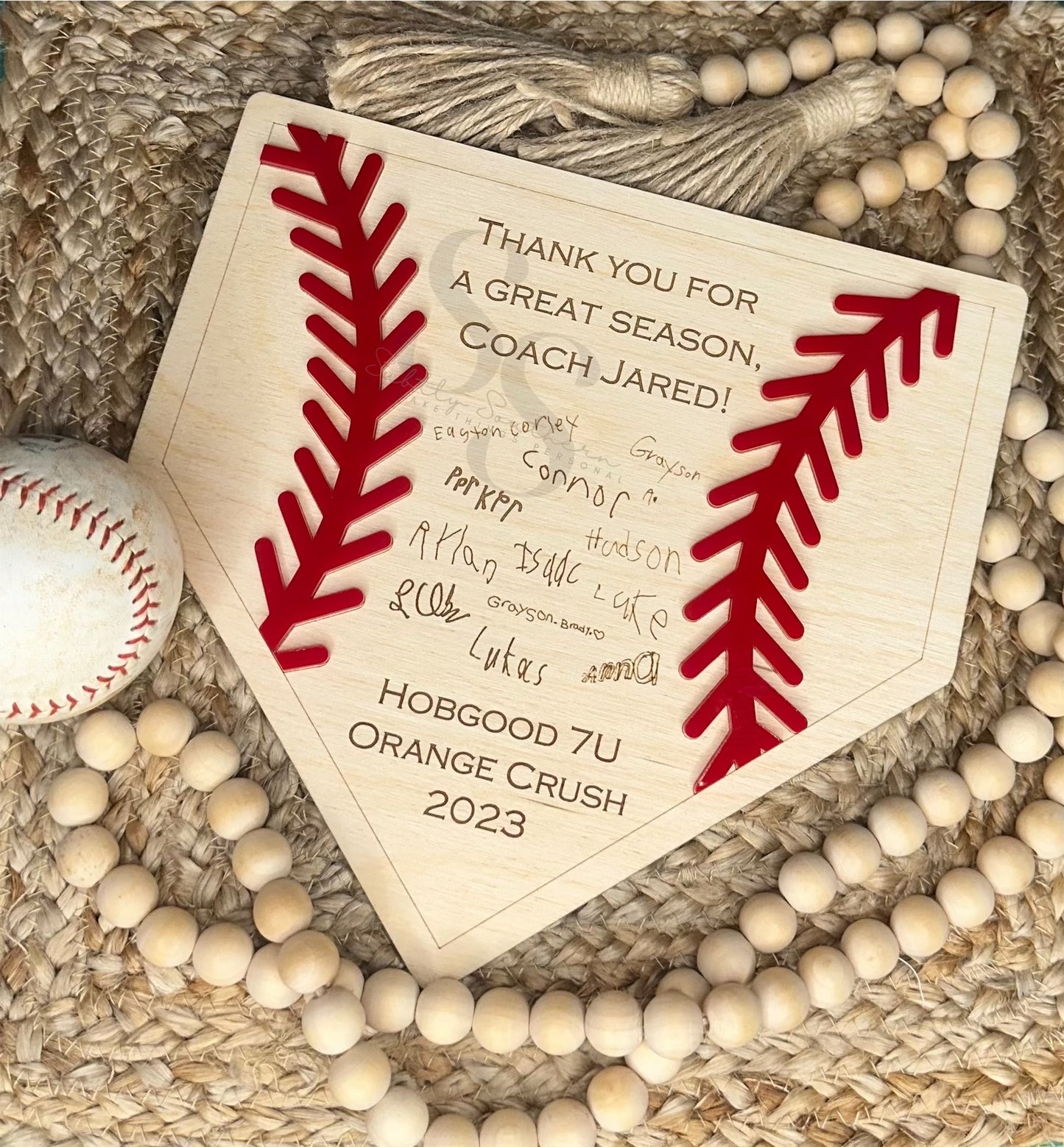 Baseball Personalized Home Plate Plaque
