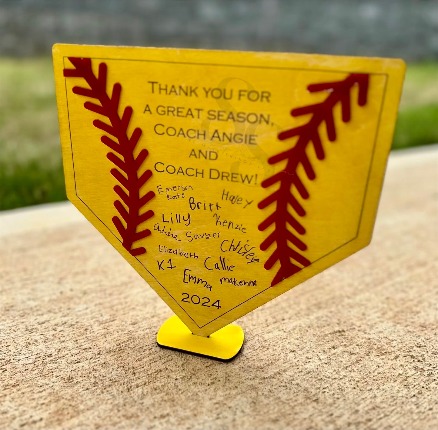 Softball Personalized Home Plate Gift