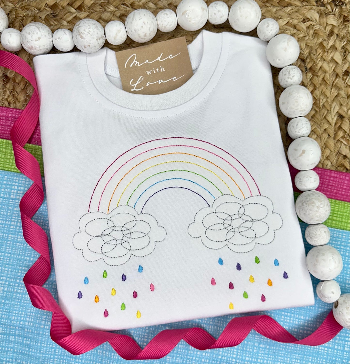 Ready to ship! Size 12m - Simple Rainbow Long Sleeve Shirt