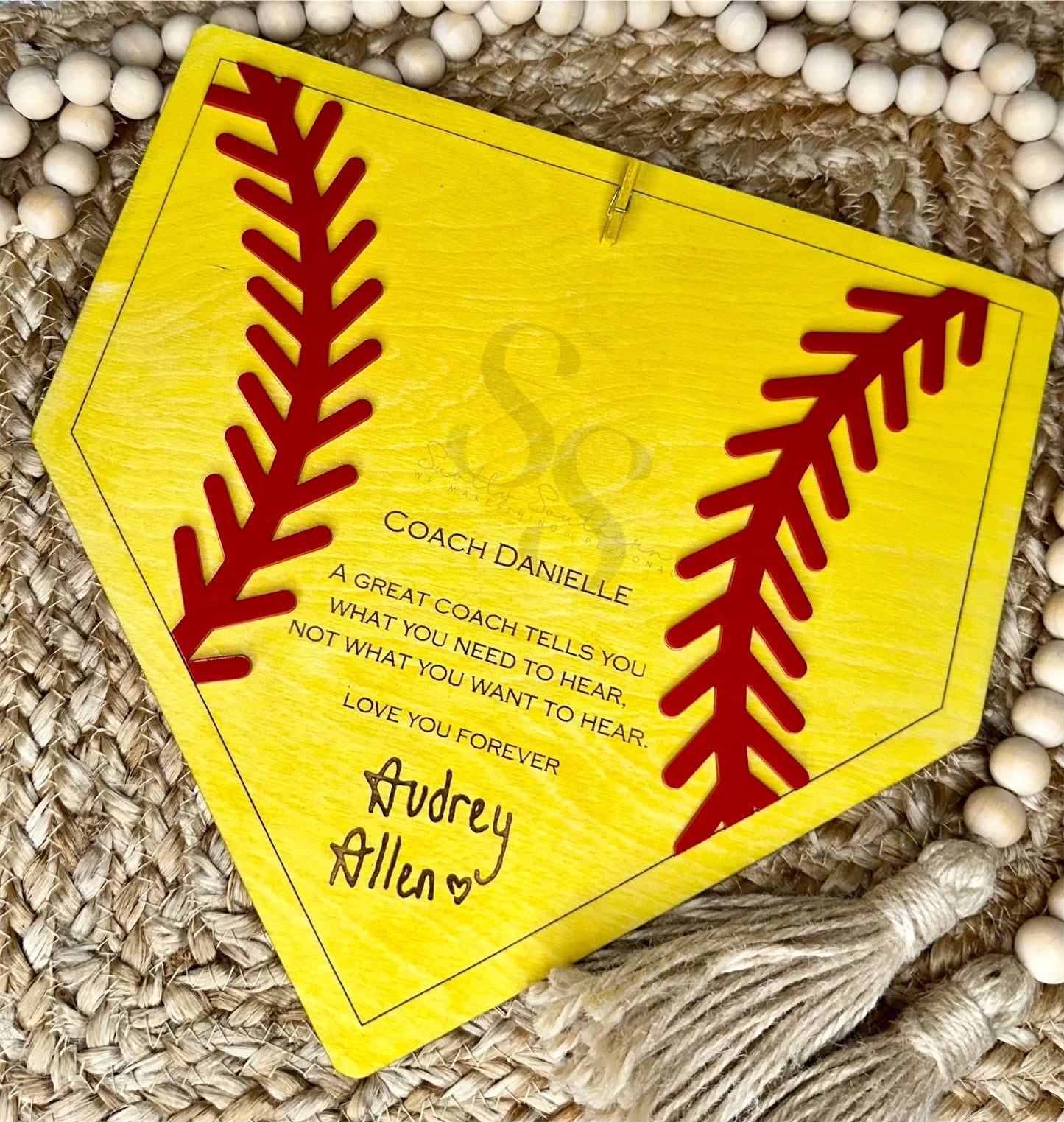 Softball Personalized Home Plate Gift