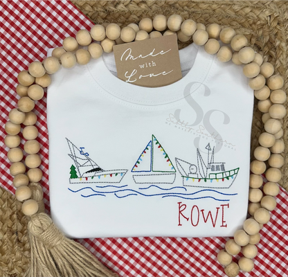 Christmas Boat Trio Shirt