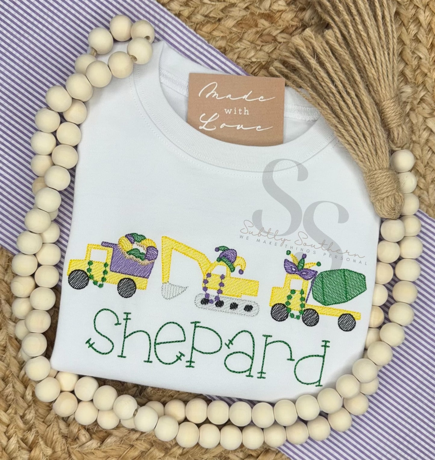 Mardi Gras Construction Trio Shirt