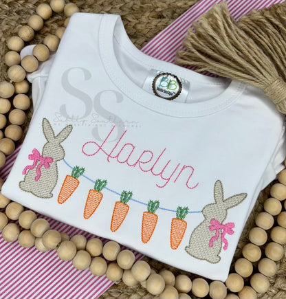 Easter Bunny Carrot Banner Shirt
