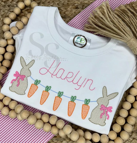 Easter Bunny Carrot Banner Shirt