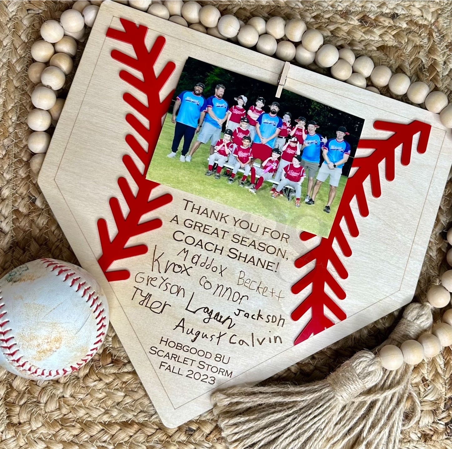 Baseball Personalized Home Plate Gift