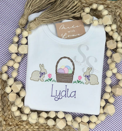 Easter Bunny Duo with Basket Shirt