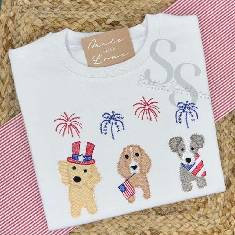 Patriotic Puppy Trio Shirt