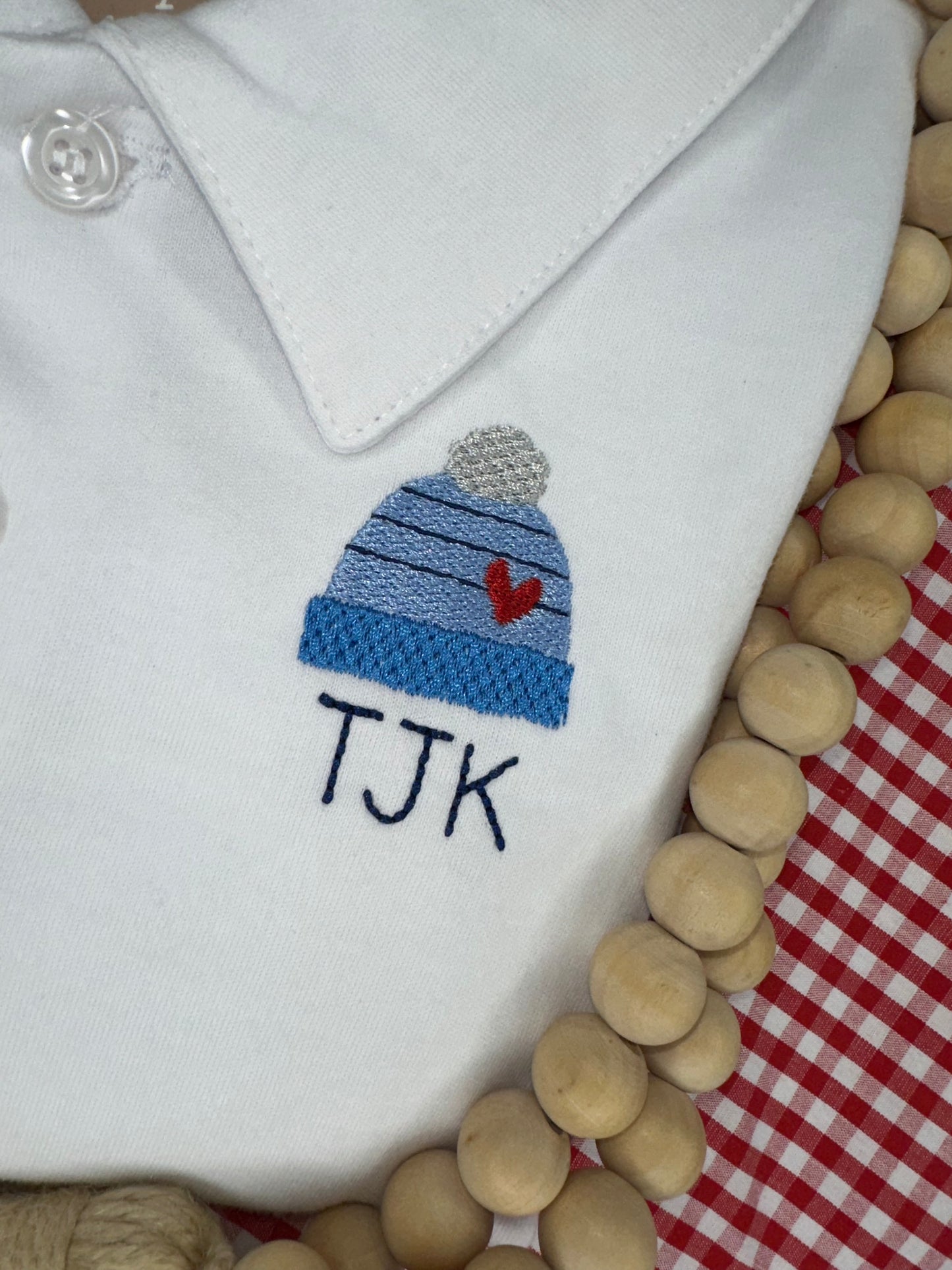 Mini Winter Heart Beanie Polo Shirt