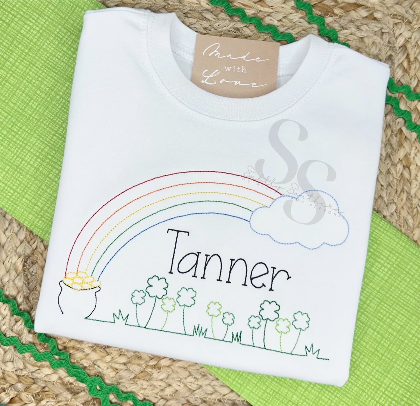 St. Patrick's Day Rainbow Line Shirt