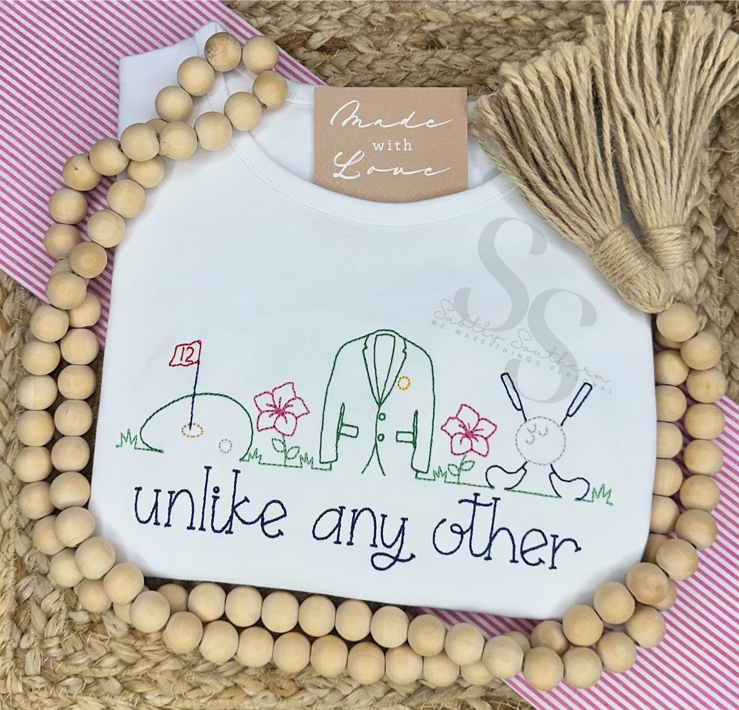 Simple Golf Jacket with Azaleas Line Shirt