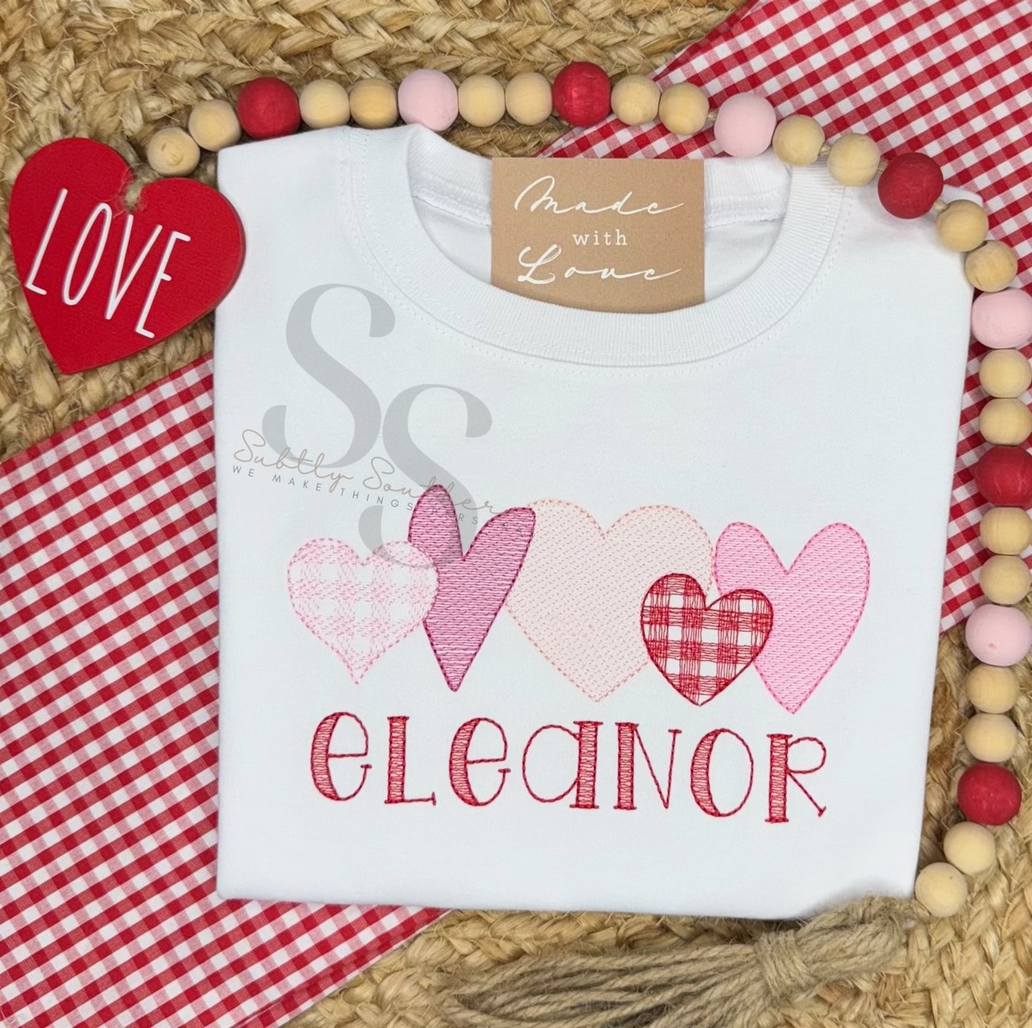 Mixed Heart Sketch Line Shirt