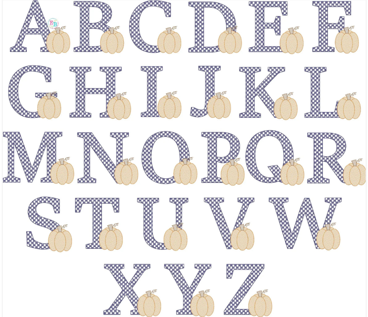 Fall Checkered Alphabet Shirt