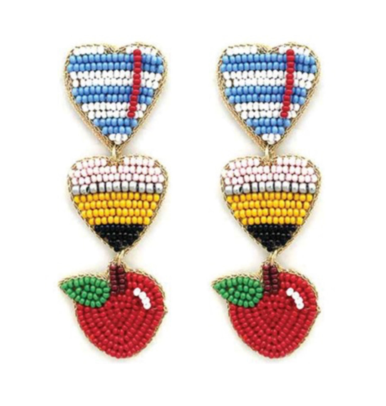 Teach, Love, and Inspire Beaded Earrings