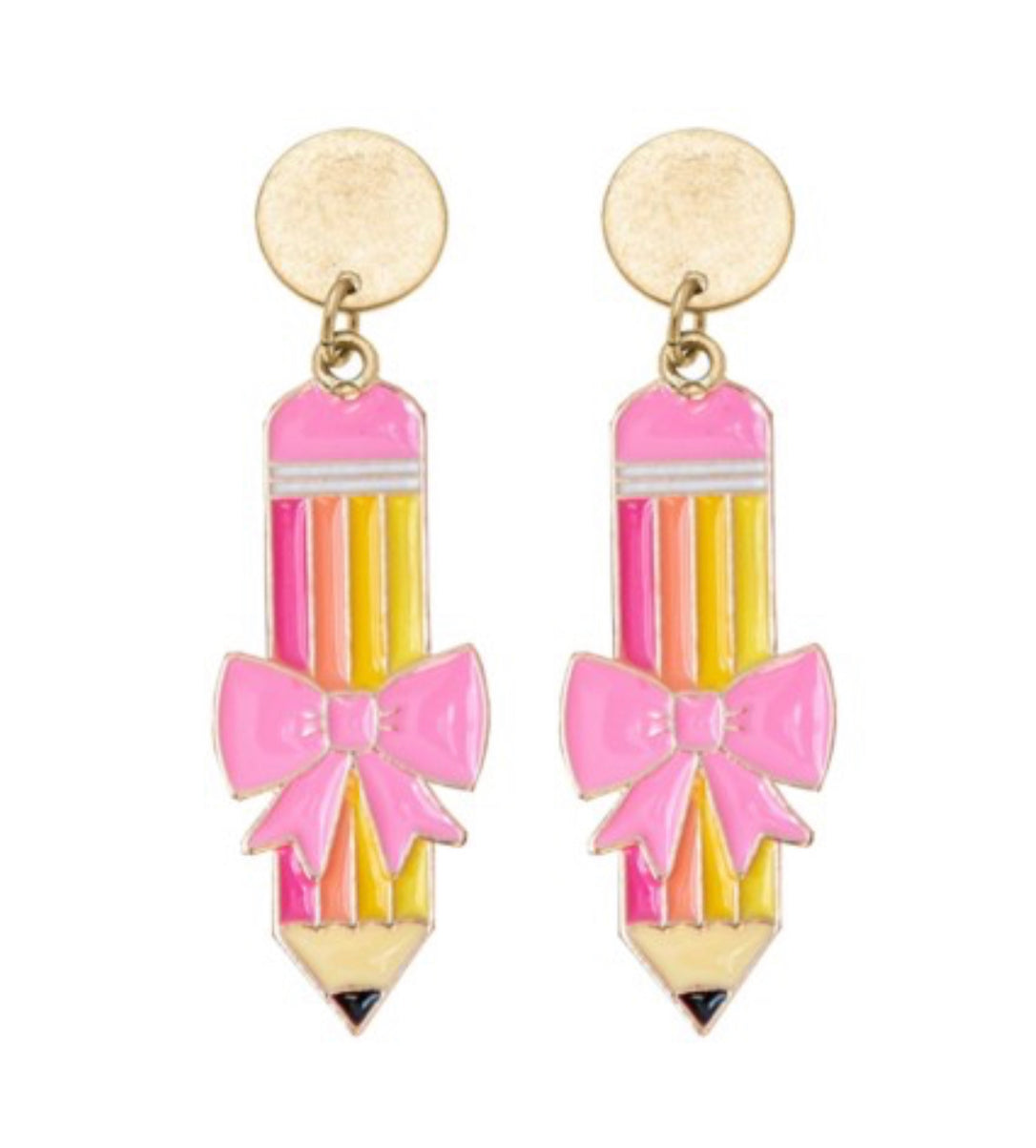 Pencil Enamel Earrings