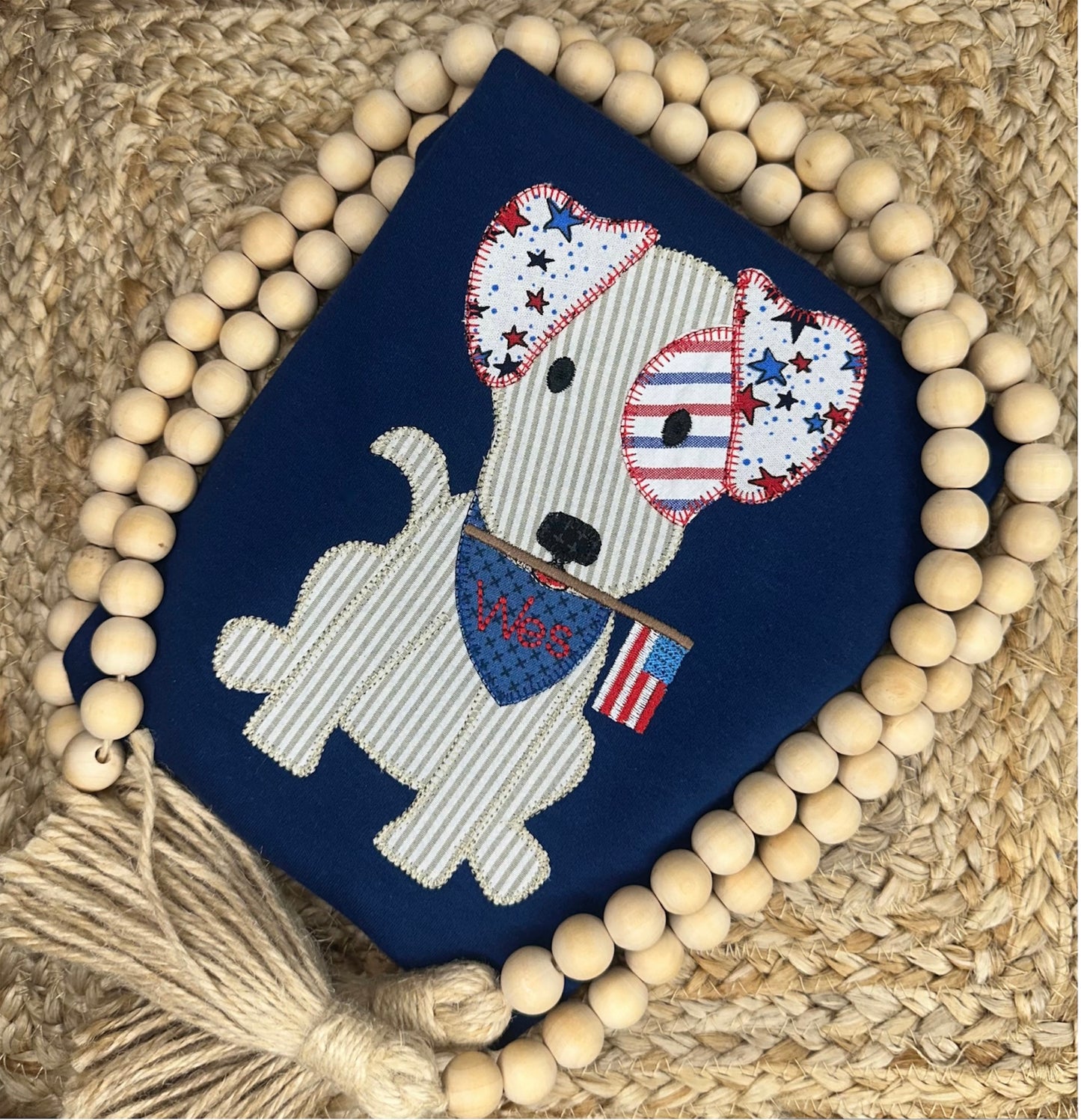 Patriotic Puppy Appliqué Shirt