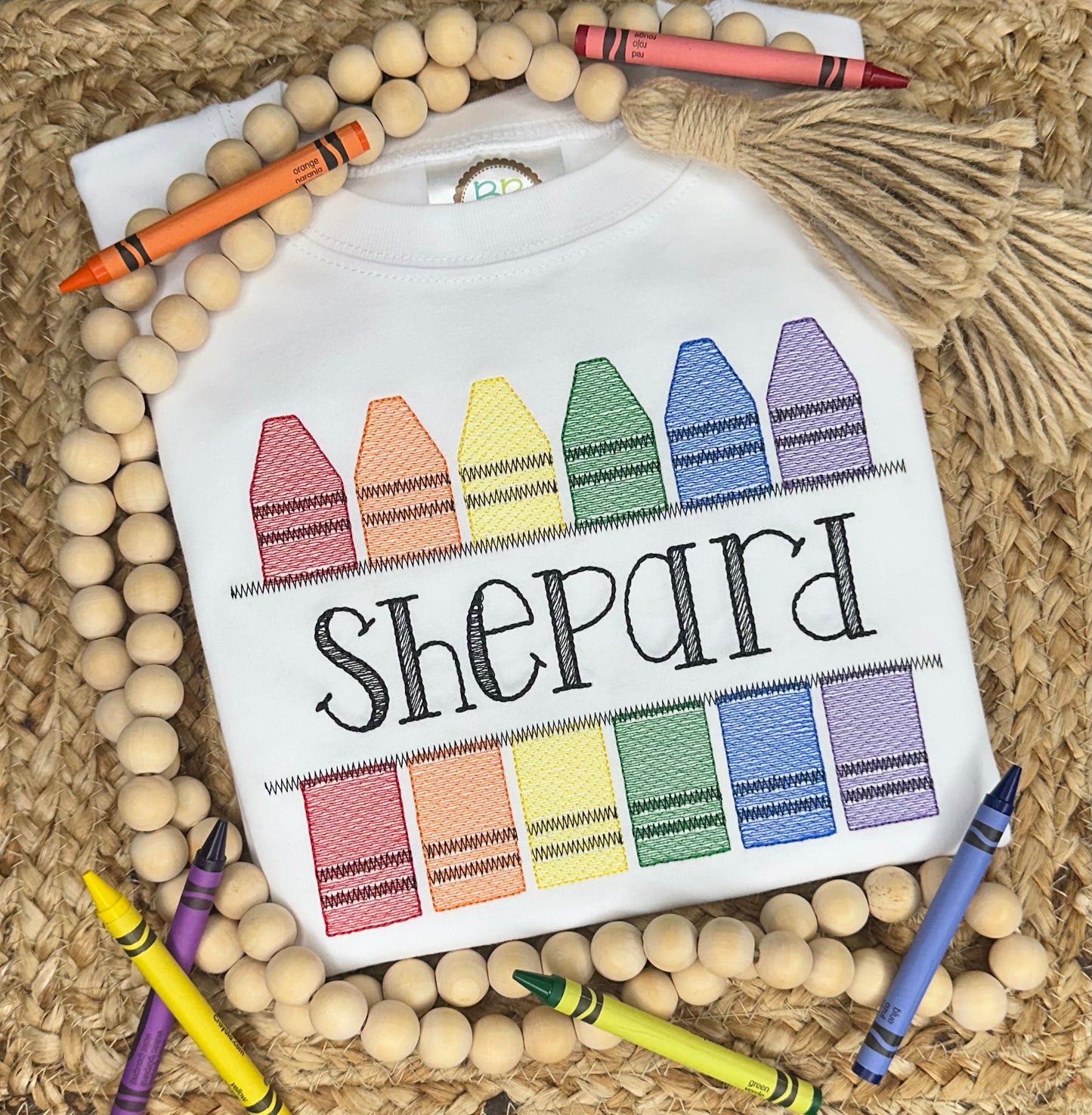 Split Crayon Banner Shirt