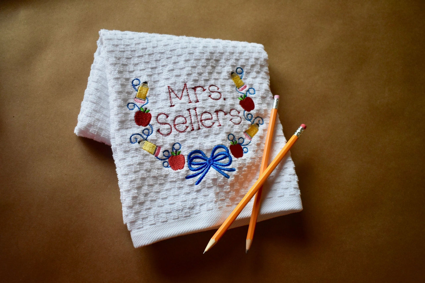 School Days Monogram Frame Design