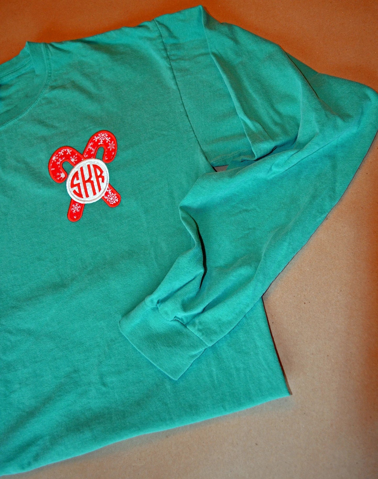 Holiday Monogram Long Sleeve Adult Tee