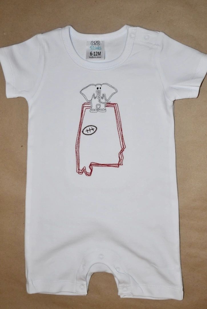 Elephant Football Alabama State Outline Shirt