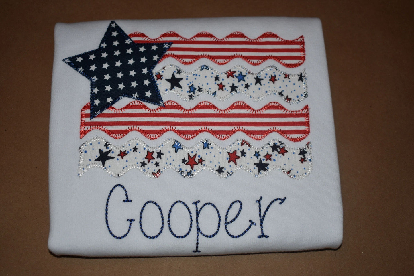 Wavy Patriotic Flag Shirt