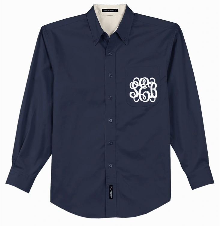 Monogrammed Oversized Button Front Oxford Shirt