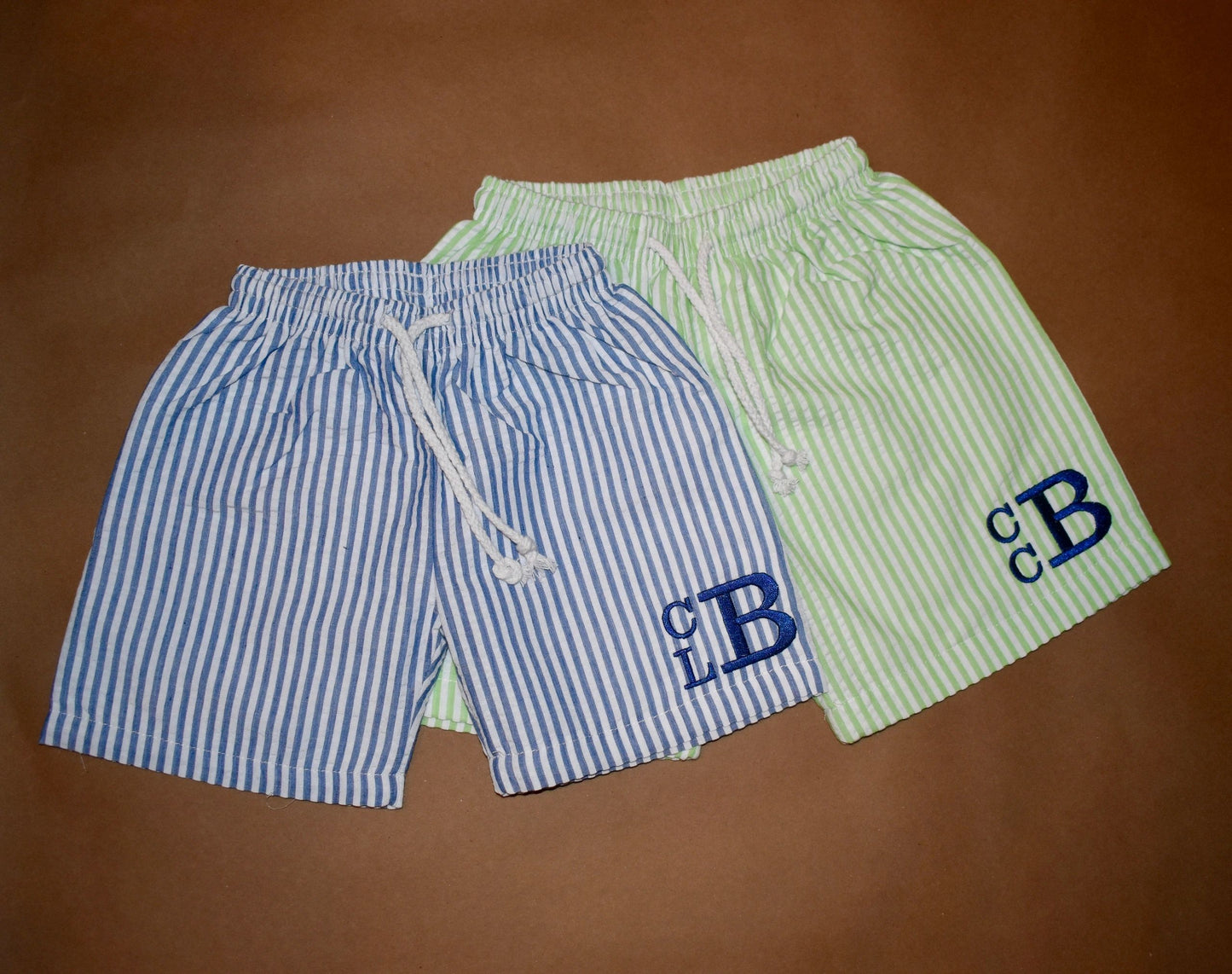 Boys' Seersucker Swim Trunks