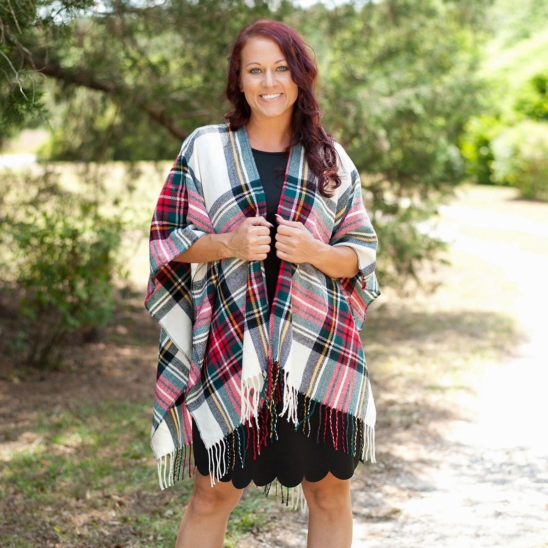 Soft Classic Plaid Shawl