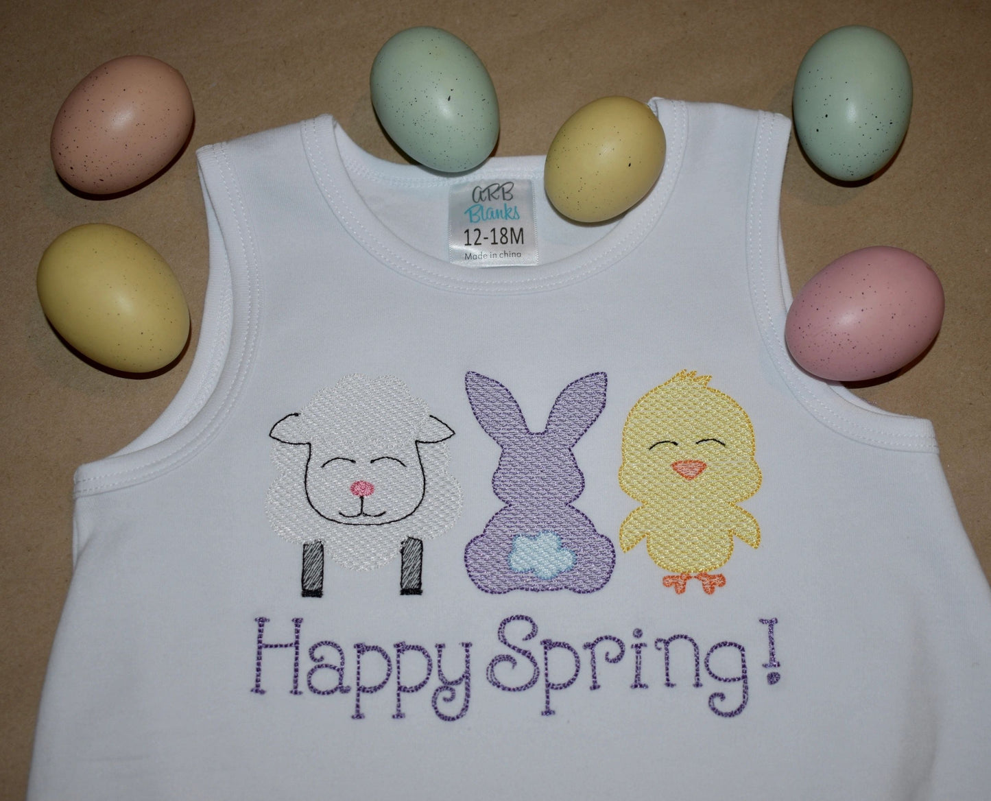 Lamb, Bunny, Chick Sketch Shirt