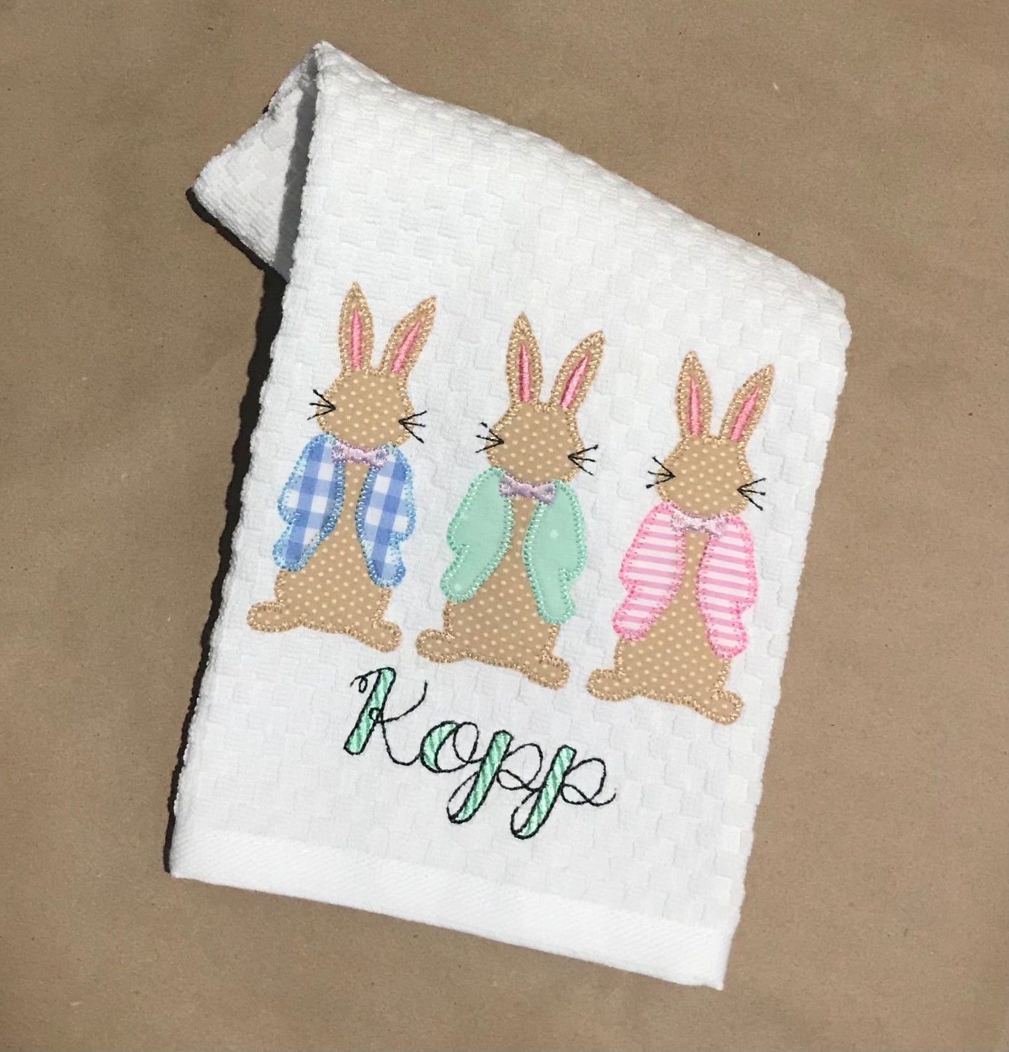 Mr. Cottontail Easter Bunny Trio Appliqué