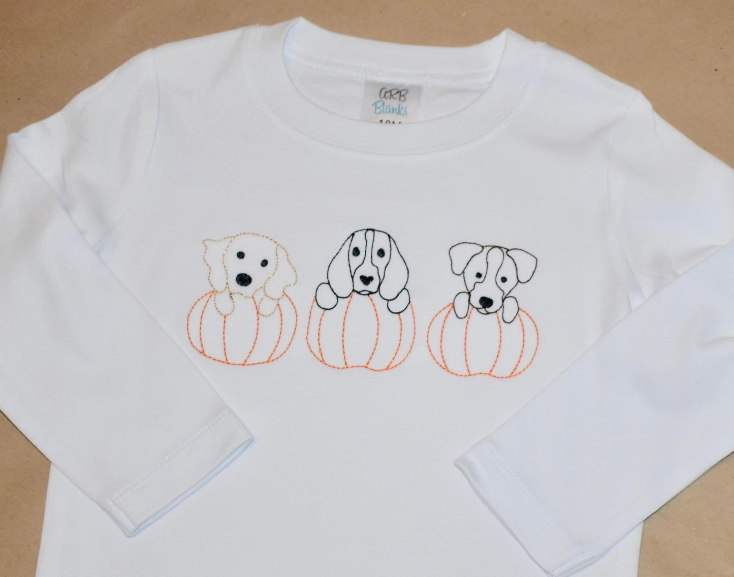 Puppy Pumpkin Trio Vintage Sketch Shirt
