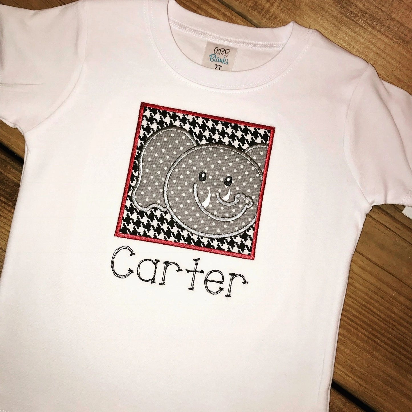 Elephant Face Fabric Square Shirt