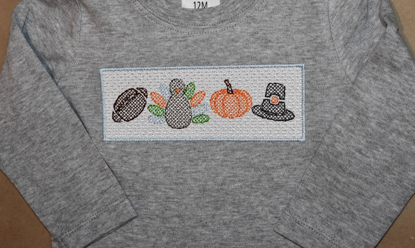 Thanksgiving Day Faux Smock Shirt