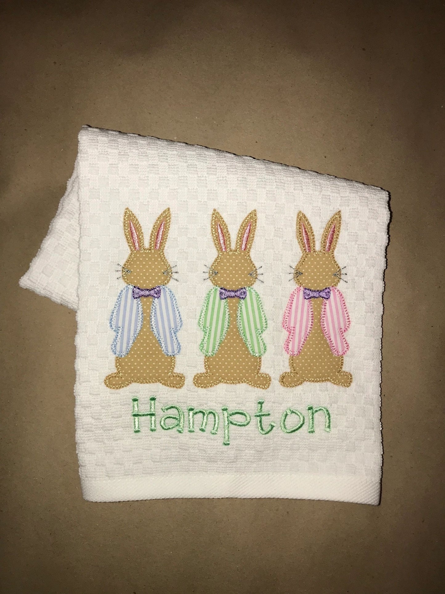Mr. Cottontail Easter Bunny Trio Kitchen Towel