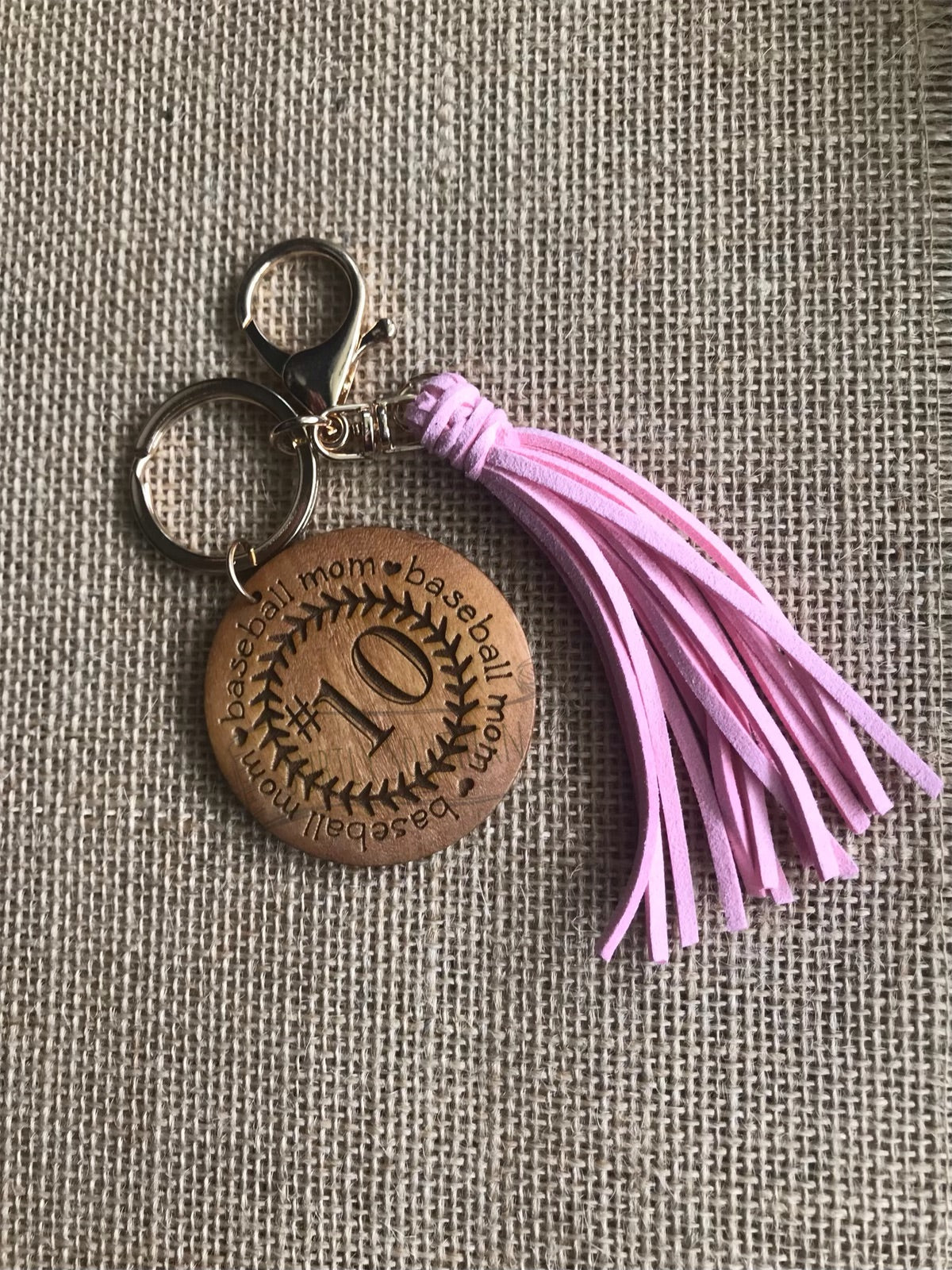 Personalized Wooden Pendant Tassel Keychain