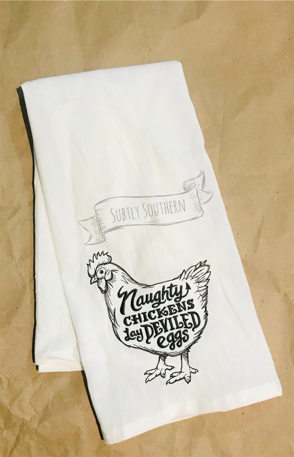 Naughty Chickens Kitchen Towel