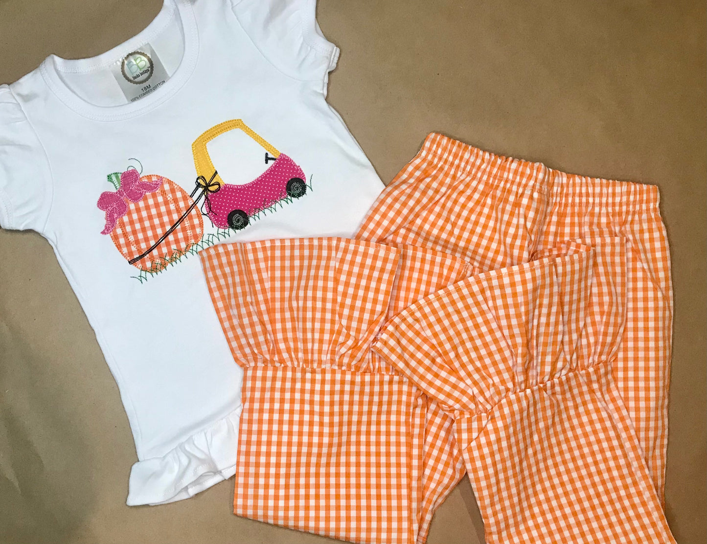 Pumpkin Cozy Coupe with Bow Shirt