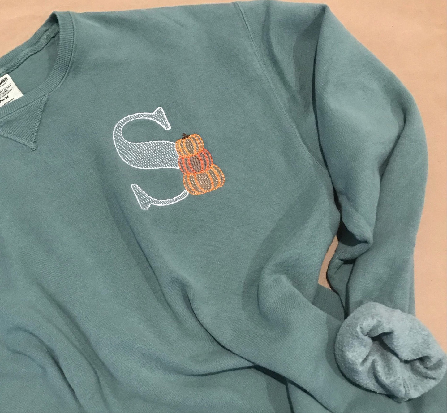 Pumpkin Stack Monogram Pullover