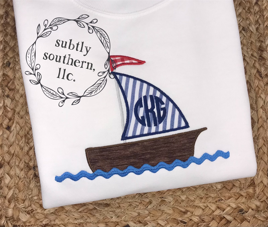 Simple Appliqué Sailboat Shirt