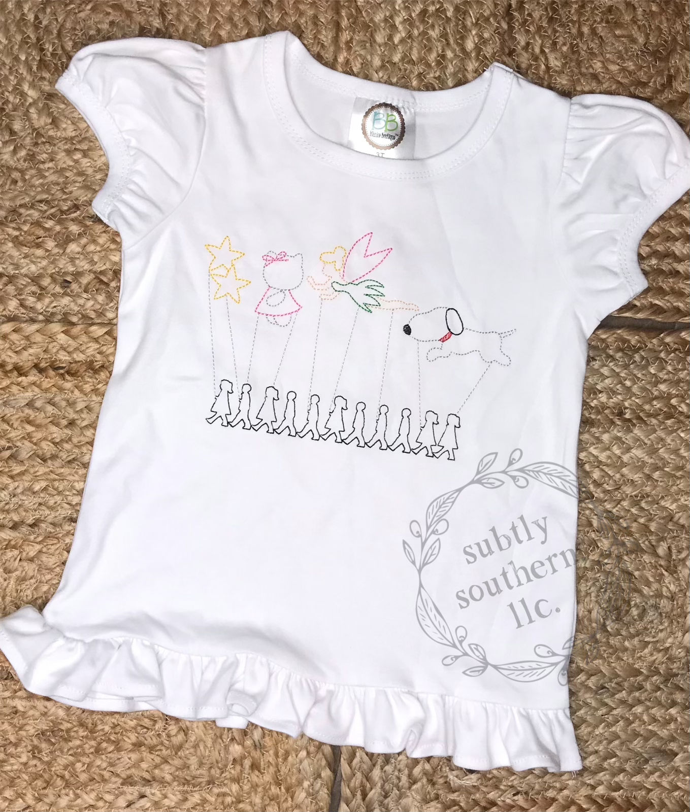 Ready to ship! Size 3T - Balloon Parade Ruffle Shirt