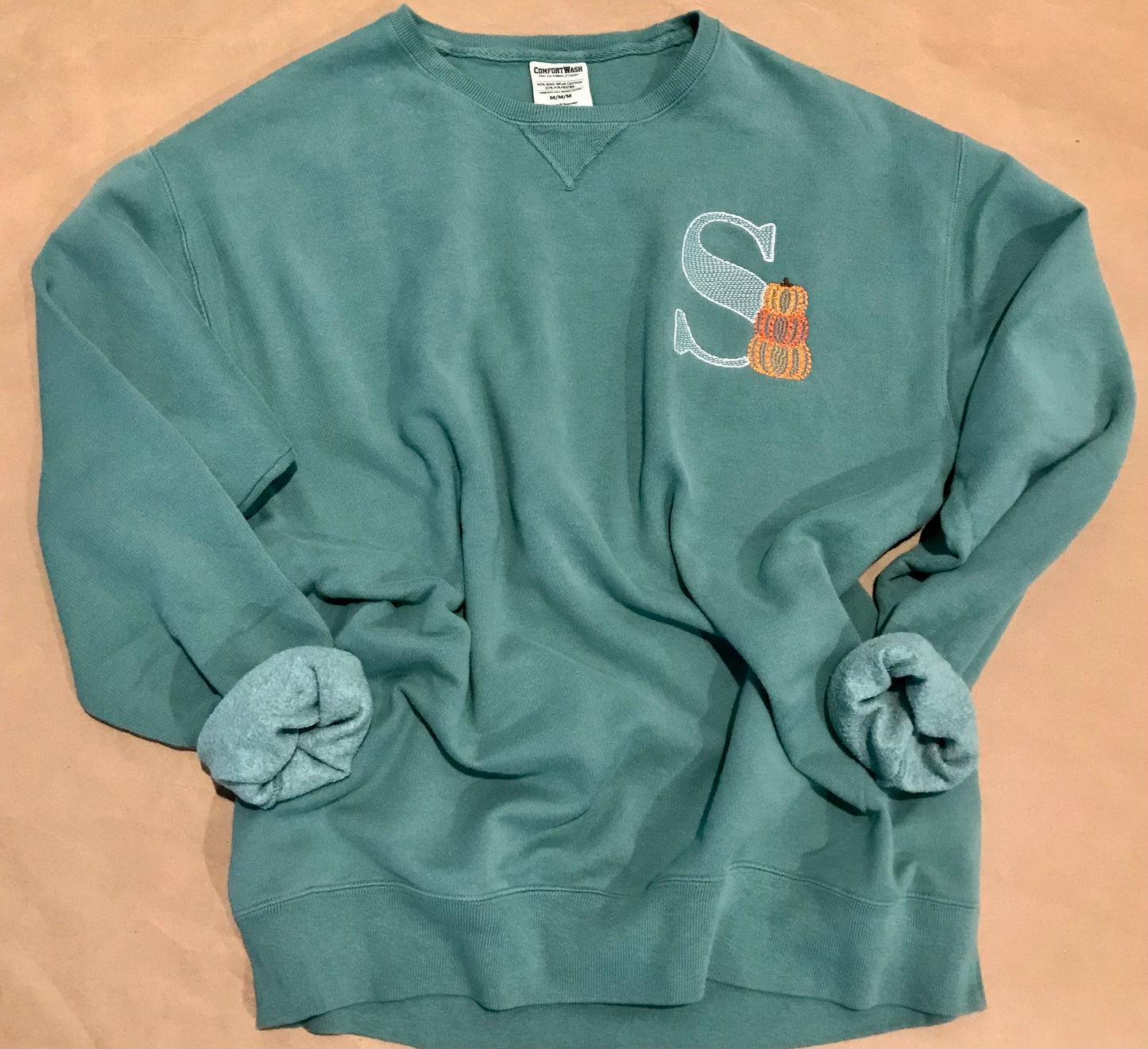 Pumpkin Stack Monogram Pullover