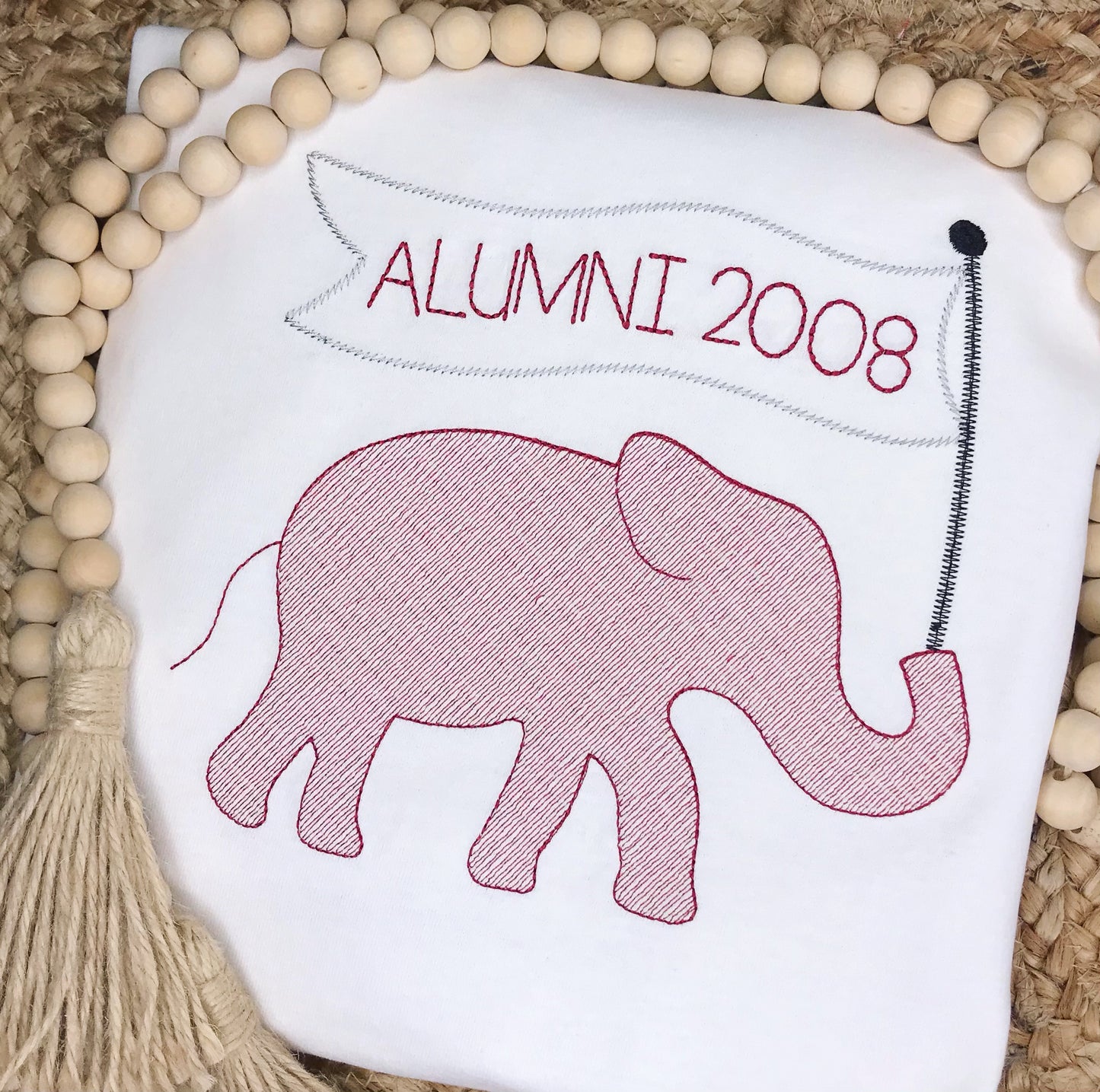 Simple Sketch Elephant with Banner Shirt