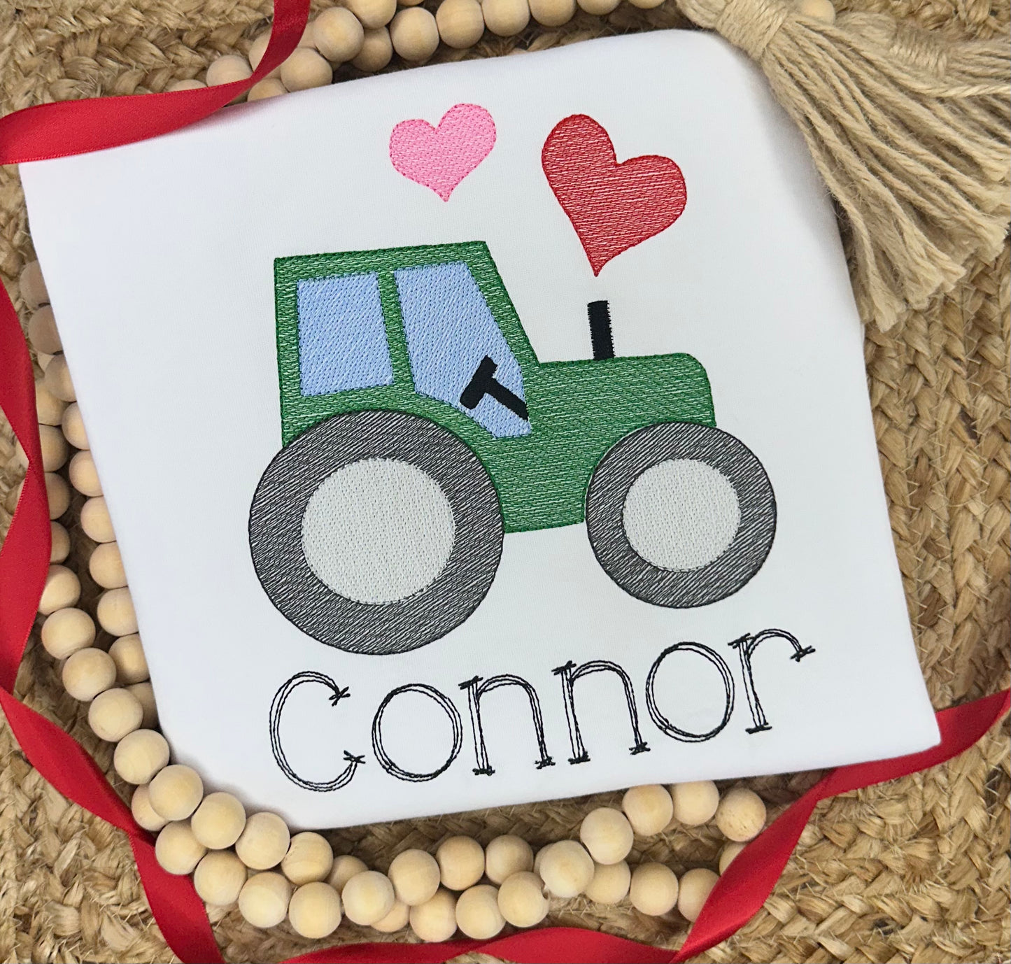 Valentine Heart Tractor Shirt