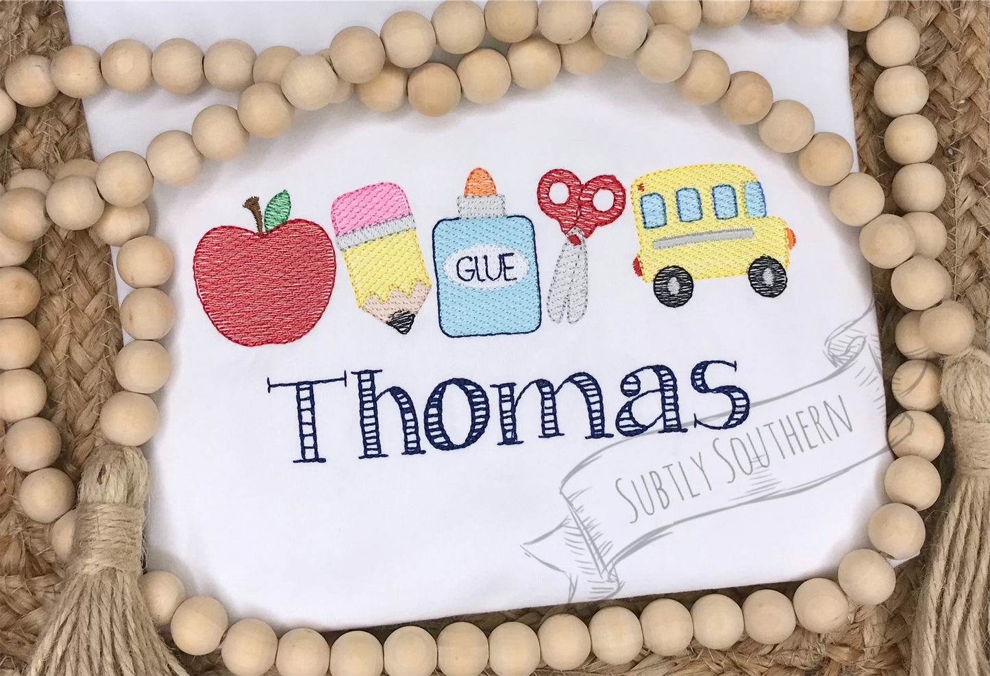 School Supplies Line Shirt