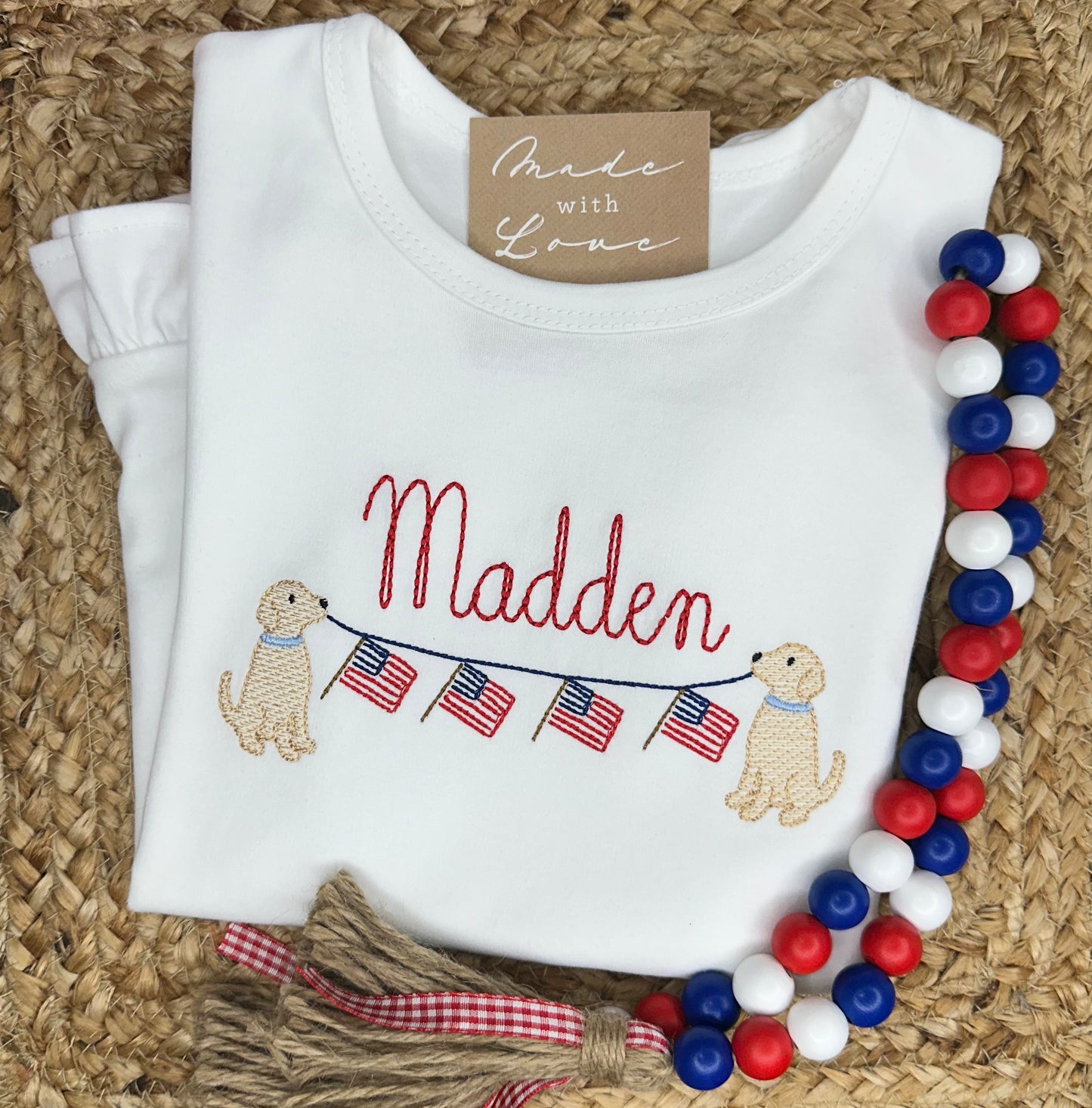 Dogs with Flag Bunting Shirt